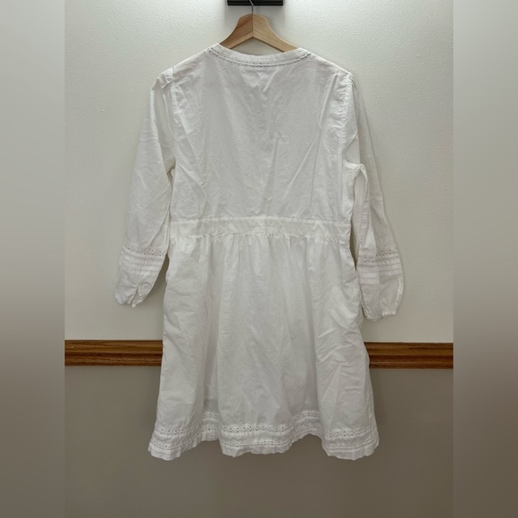 EUC J Crew White Lace 3/4 Sleeve Dress Size Medium - Picture 6 of 9
